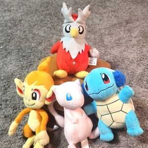 Lot Of 4 Pokemon Plushes